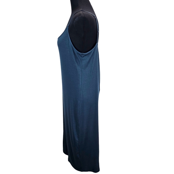 Universal Standard Teal Tencel Cami Dress M Soft Stretch Knit Clean Girl Minimal - Picture 5 of 16